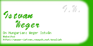 istvan weger business card
